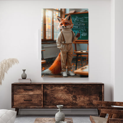 Teacher Fox in Classroom Canvas Prints Artesty 1 Panel 16"x24"