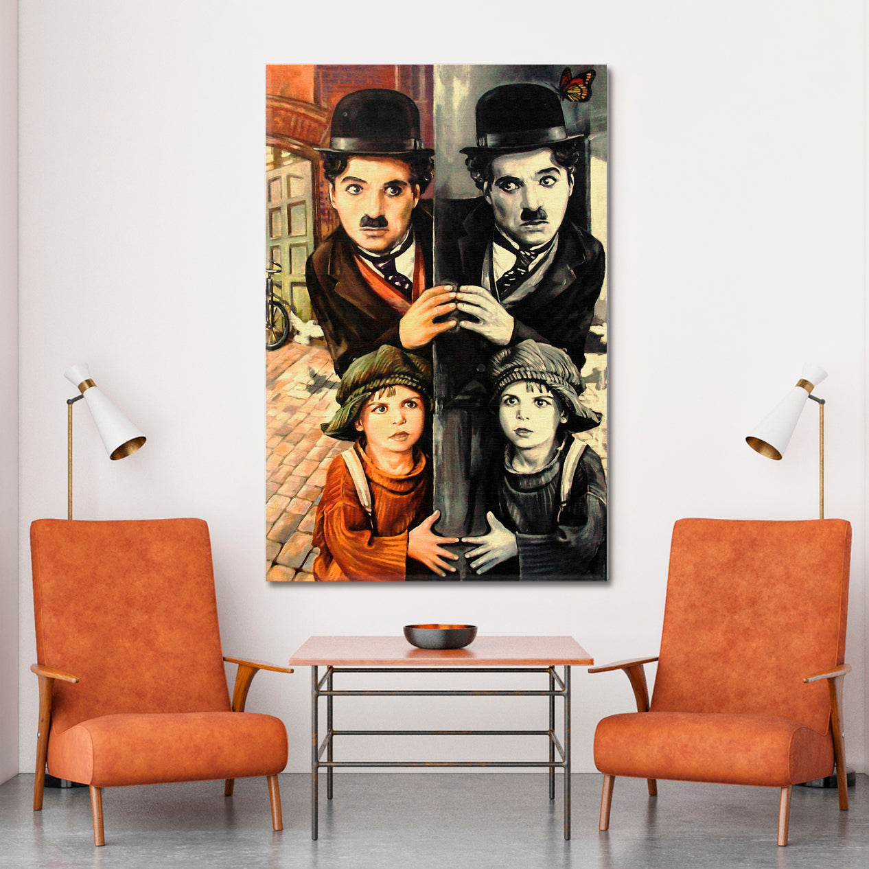 Charlie Chaplin Celebs Canvas Print Artesty 1 Panel 16"x24" 