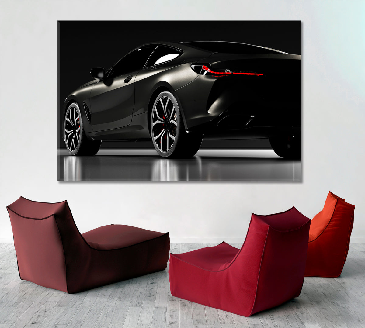 Luxury Black Car Transportation Canvas Art Artesty 1 panel 24" x 16" 