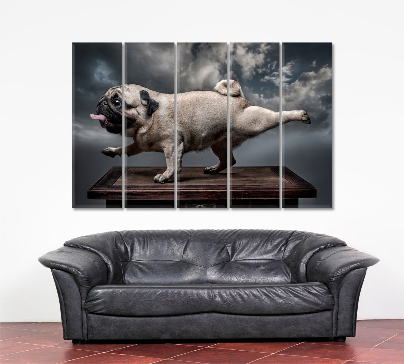 FUNNY DOGS Cool Pug Animals Canvas Print Artesty   