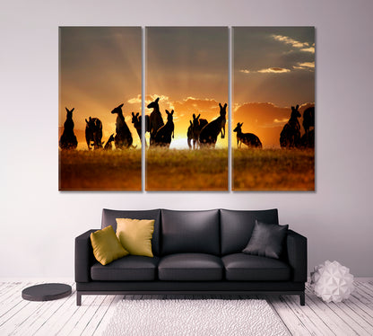 Australian Kangaroos Countries Canvas Print Artesty   