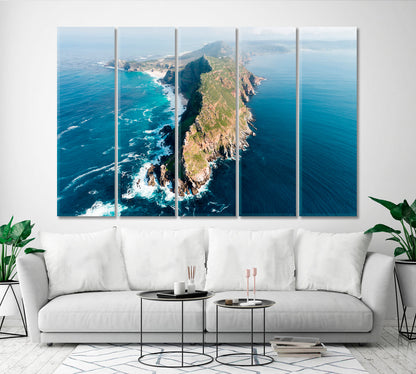 Where Two Oceans Meet in Cape Point South Africa Cities Wall Art Artesty 5 panels 36" x 24" 