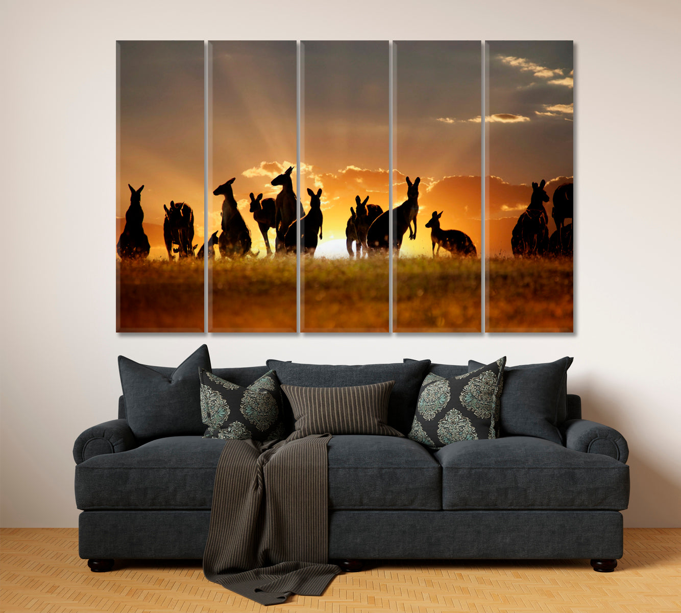 Australian Kangaroos Countries Canvas Print Artesty   