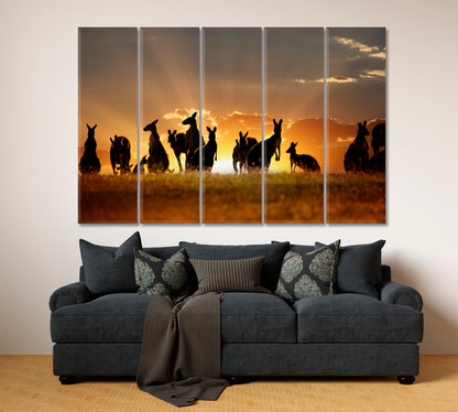 Australian Kangaroos Countries Canvas Print Artesty   