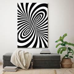 Abstract Black And White Spiral Optical Illusion Abstract Art Print Artesty   