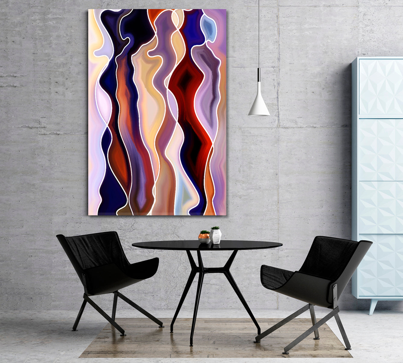 Abstract Design Composed of Feminine Curved Lines Abstract Art Print Artesty   