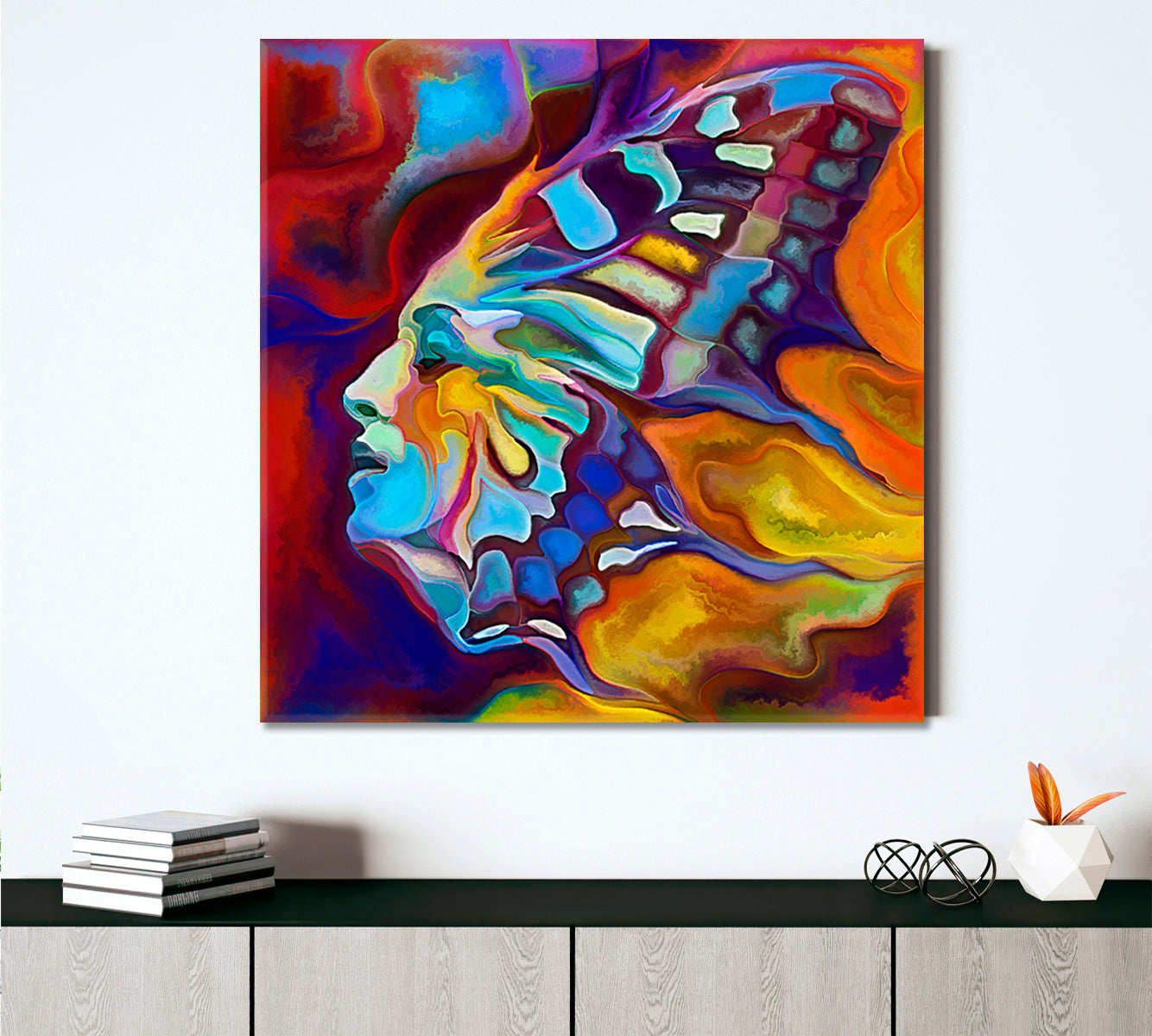 INNER EMBODIMENT Abstract Human Portrait As A Butterfly Abstract Art Print Artesty   