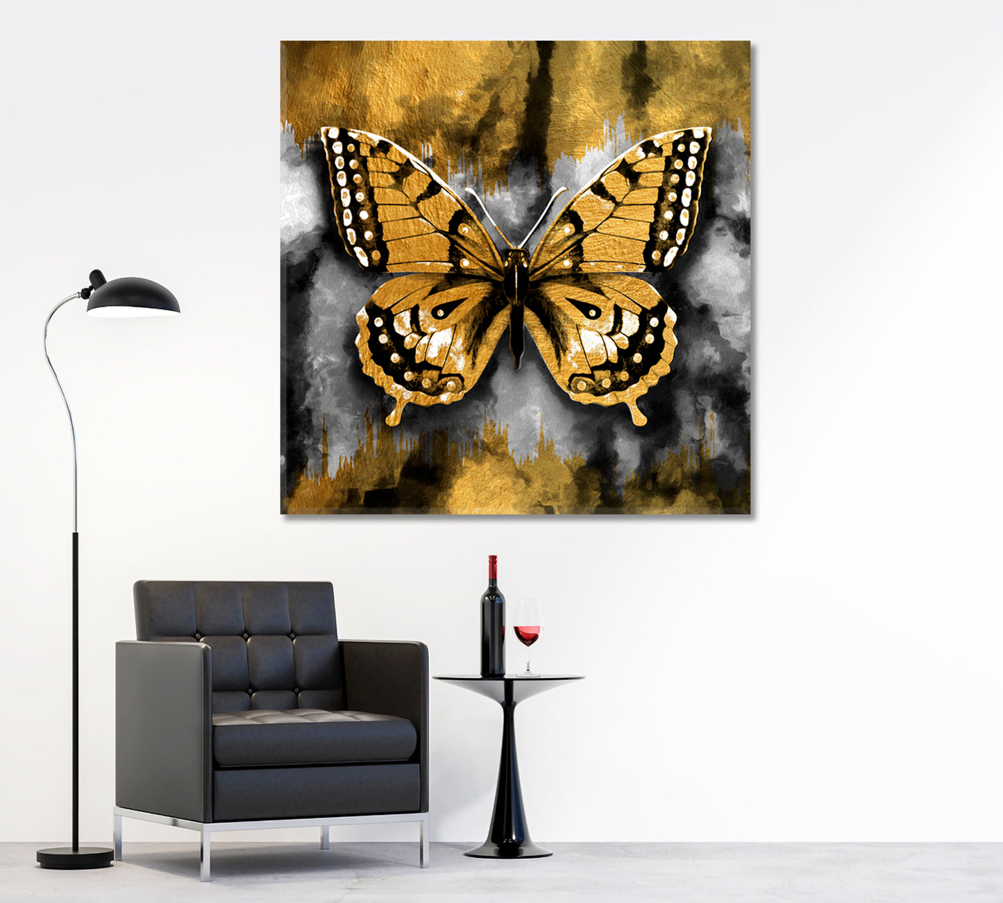 BUTTERFLY Oriental Style Abstract Art Print Artesty   