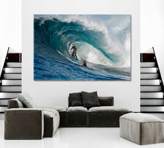 BIG WAVES Surfer Motivation Sport Poster Print Decor Artesty   