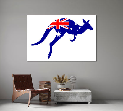 Emblematic Kangaroo Flag of Australia Posters, Flags Giclee Print Artesty   