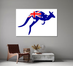 Emblematic Kangaroo Flag of Australia Posters, Flags Giclee Print Artesty   