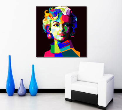 Iconic Marilyn Monroe Vivid Pop Art Celebs Canvas Print Artesty   