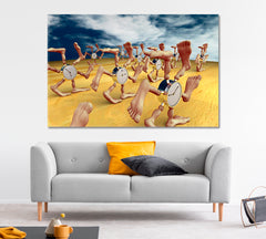 THE TIME HAS COME Inspirid by Dali Running Сlocks with Lots of Legs Surreal Fantasy Large Art Print Décor Artesty   