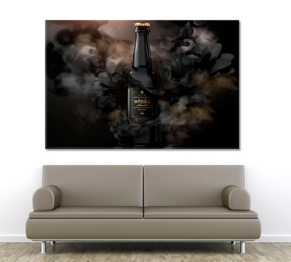 Premium Whiskey Black Fog Vintage Affordable Canvas Print Artesty   