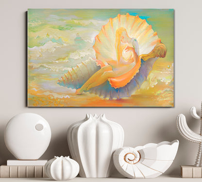 Princess of Seashell Artistic Fantastic Soft Colors Contemporary Art Artesty   