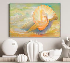 Princess of Seashell Artistic Fantastic Soft Colors Contemporary Art Artesty   
