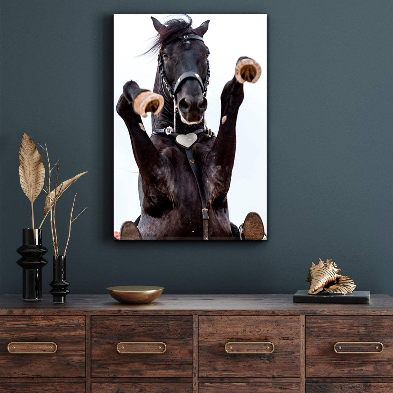 Rearing Horse Animals Canvas Print Artesty   