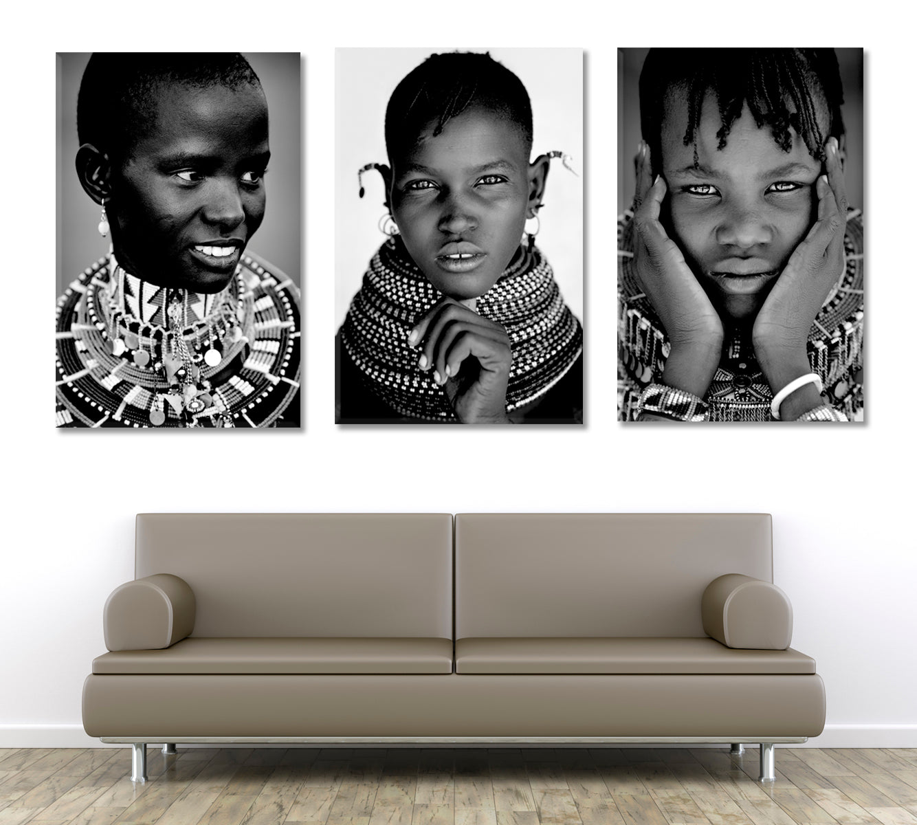 SET 3 African Tribal Beautiful Kids Abstract Art Print Artesty   