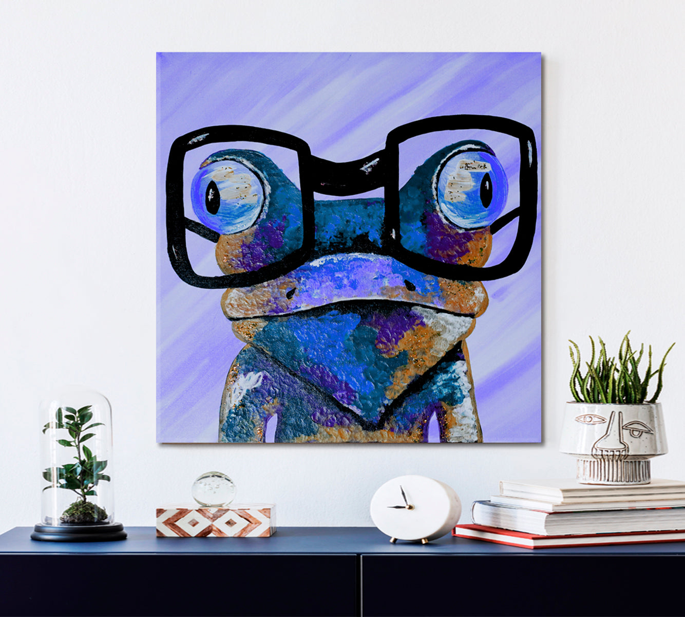 Smart Frog Animals Canvas Print Artesty   