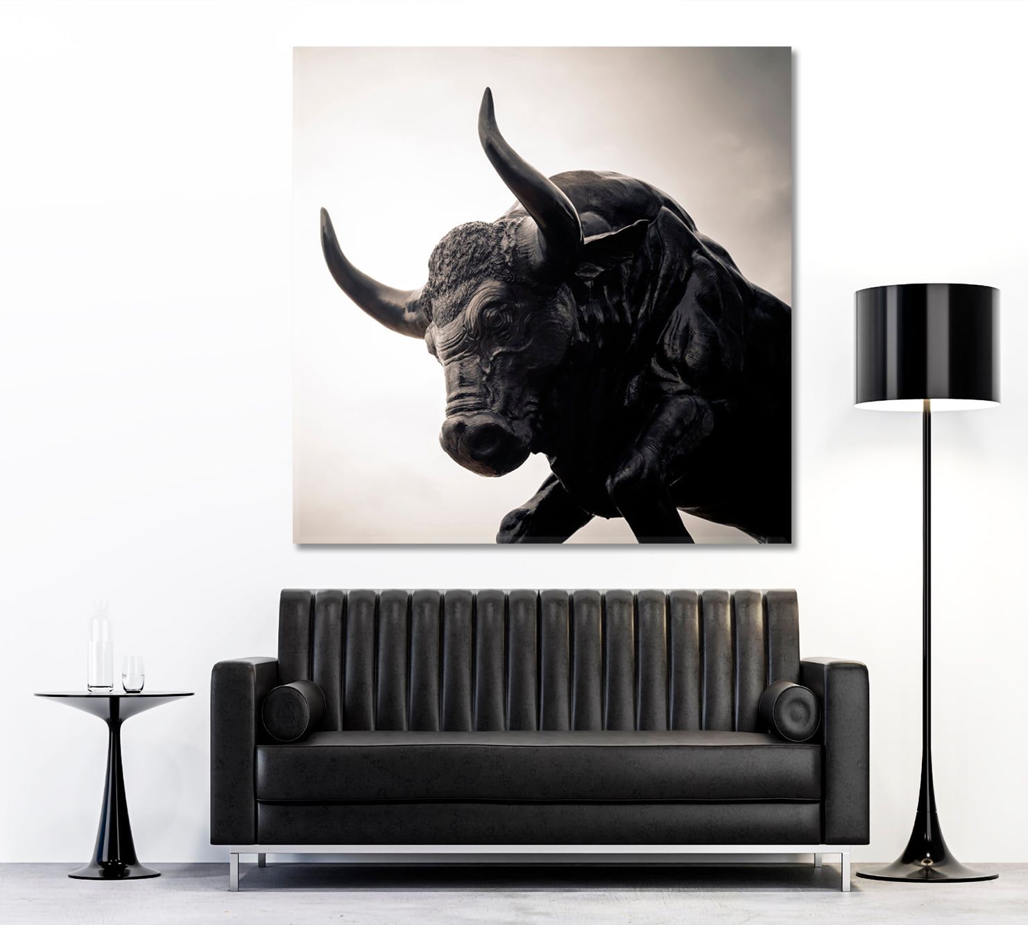 STRONG BULL Animals Canvas Print Artesty   