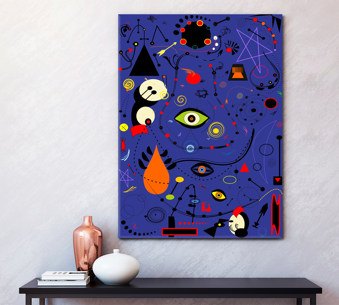 Style Miro French Painter Motives Abstract Art Print Artesty   