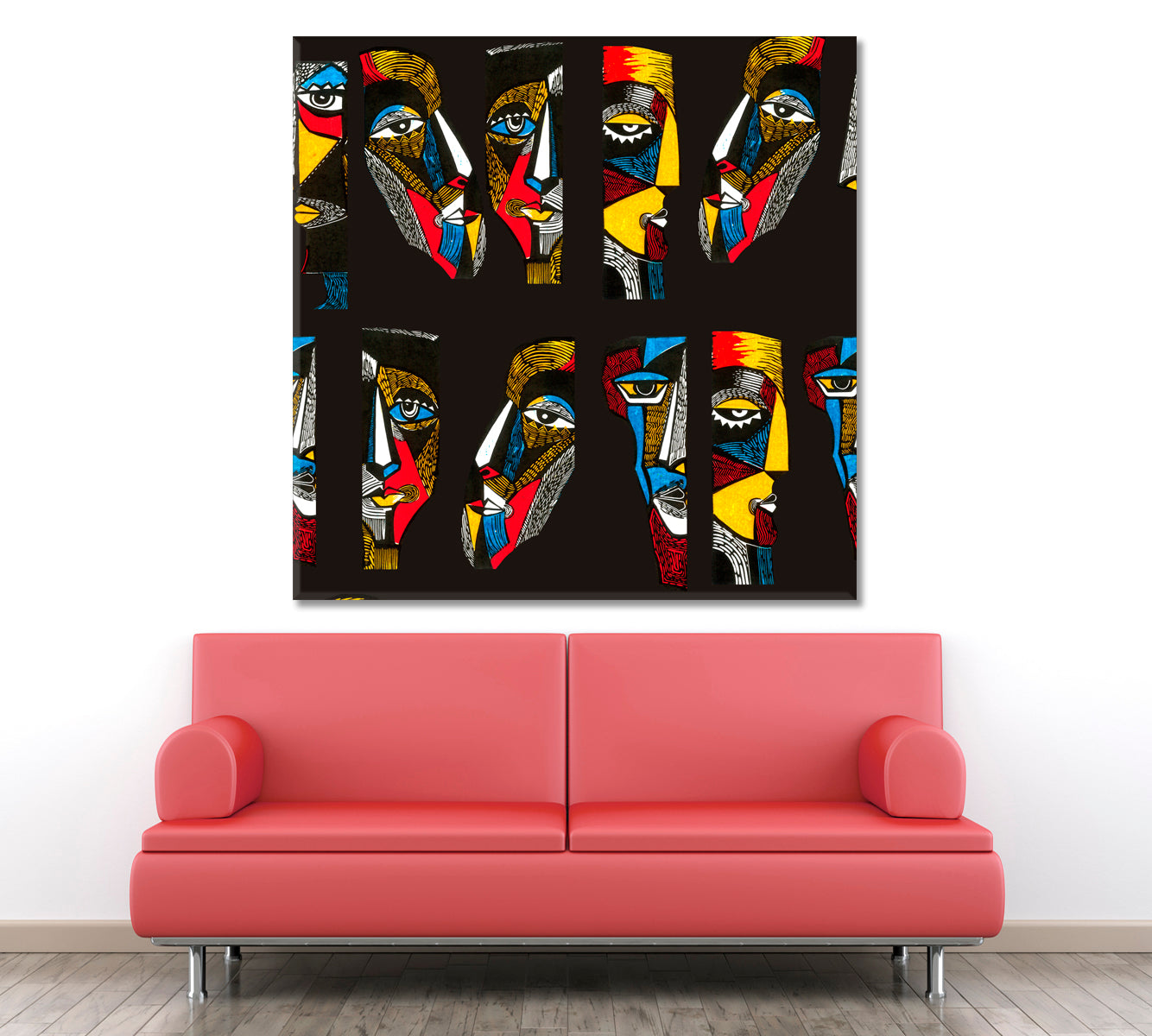 Surreal Picasso Faces African Style Canvas Print Artesty   