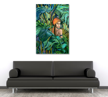 Tropical Queen Of Beauty African Style Canvas Print Artesty   