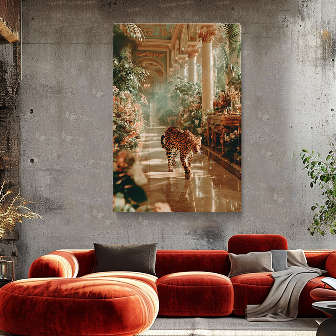 Leopard in Tropical Palace Canvas Prints Artesty