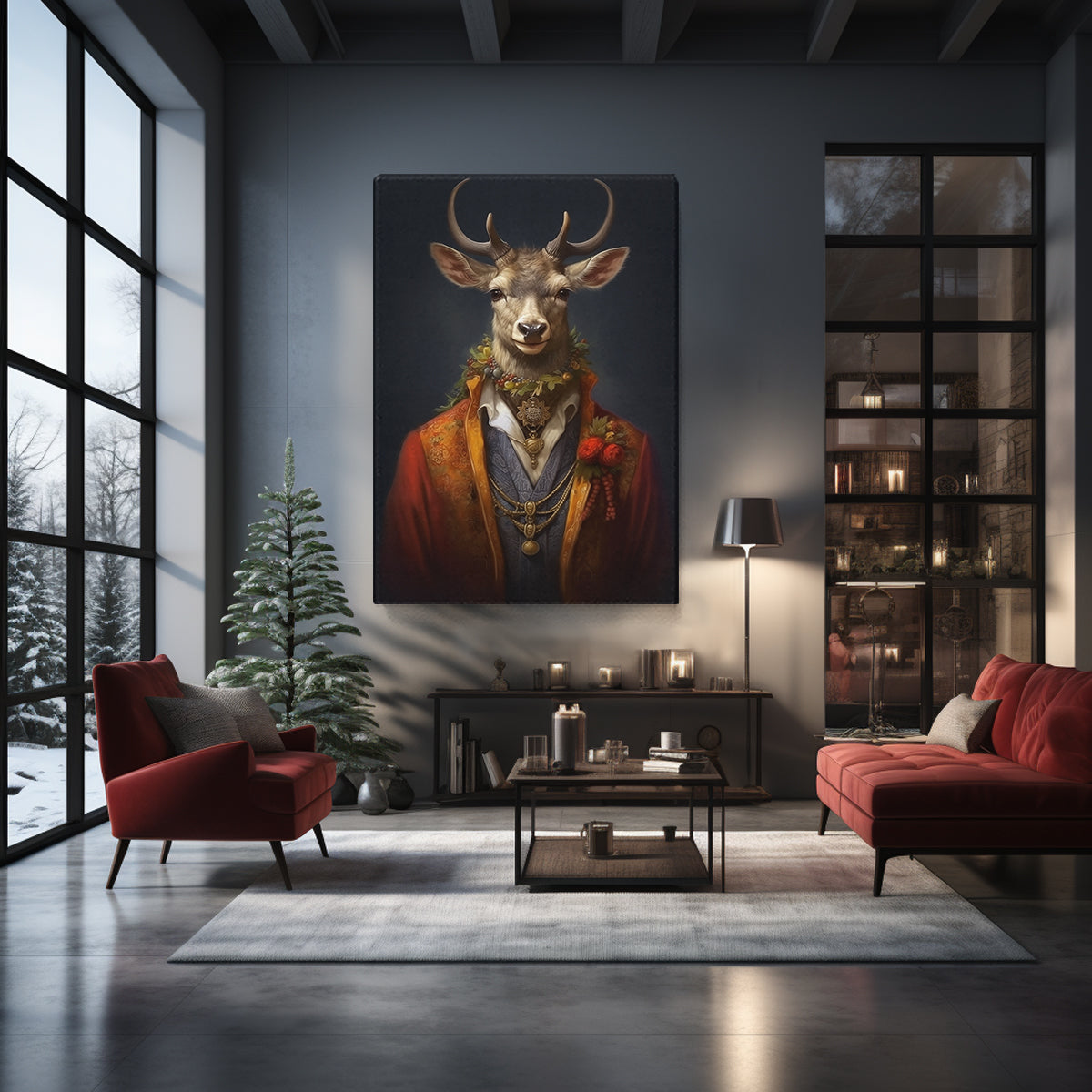 Dressed Deer in Regal Attire Canvas Prints Artesty