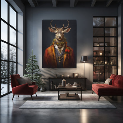 Dressed Deer in Regal Attire Canvas Prints Artesty