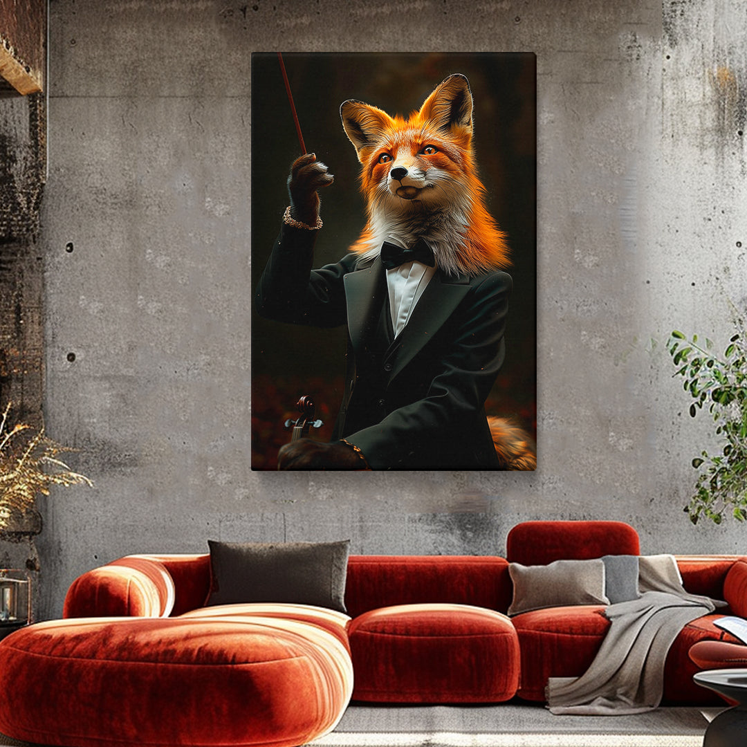 Orchestra Conductor Fox Canvas Prints Artesty