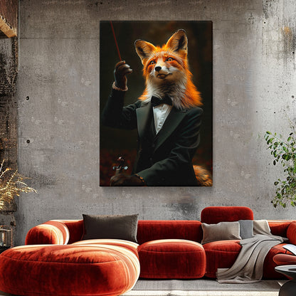 Orchestra Conductor Fox Canvas Prints Artesty