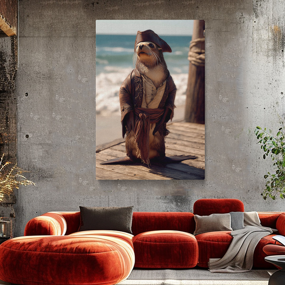 Pirate Otter Canvas Prints Artesty