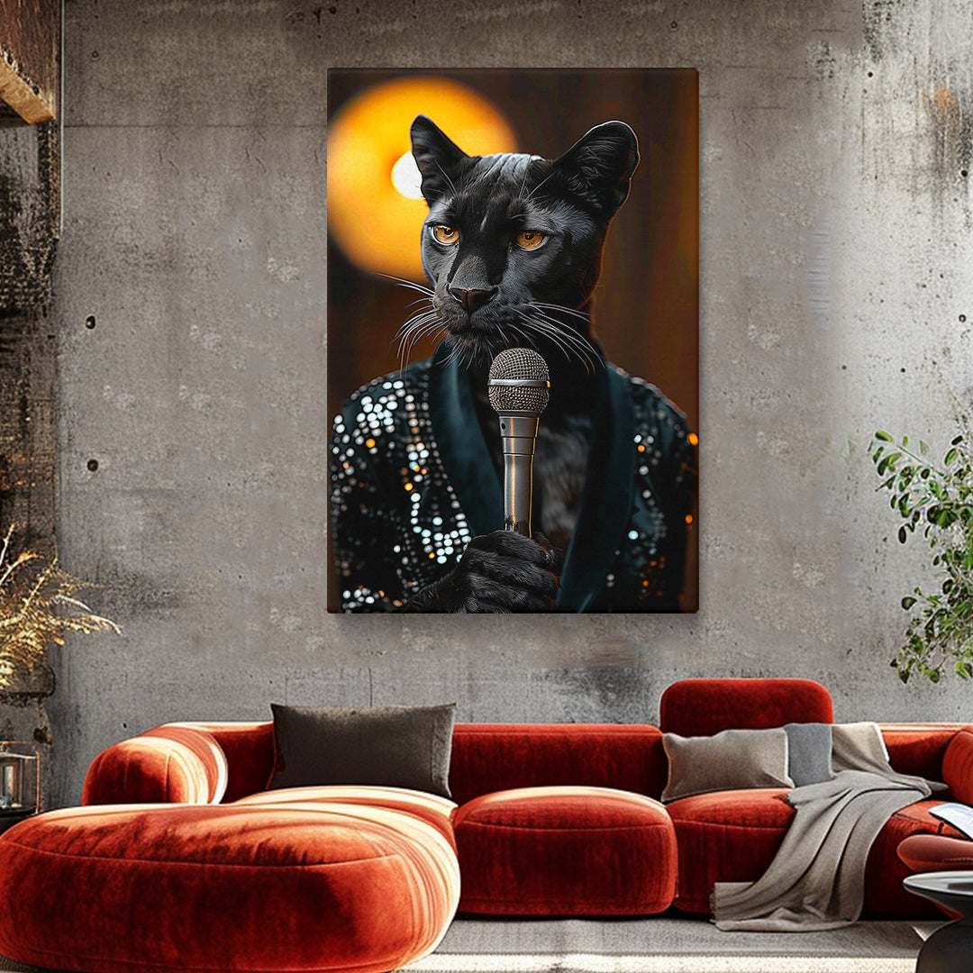 Panther Singer Portrait Canvas Prints Artesty