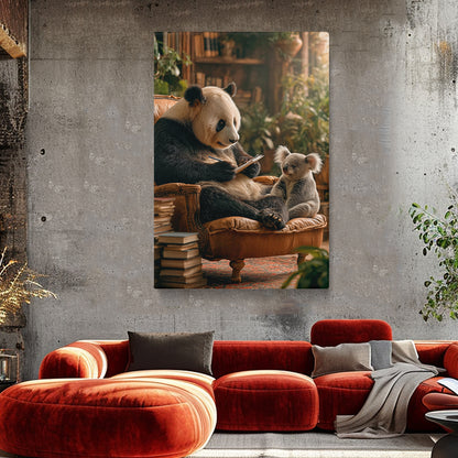 Therapist Panda and Koala Canvas Prints Artesty