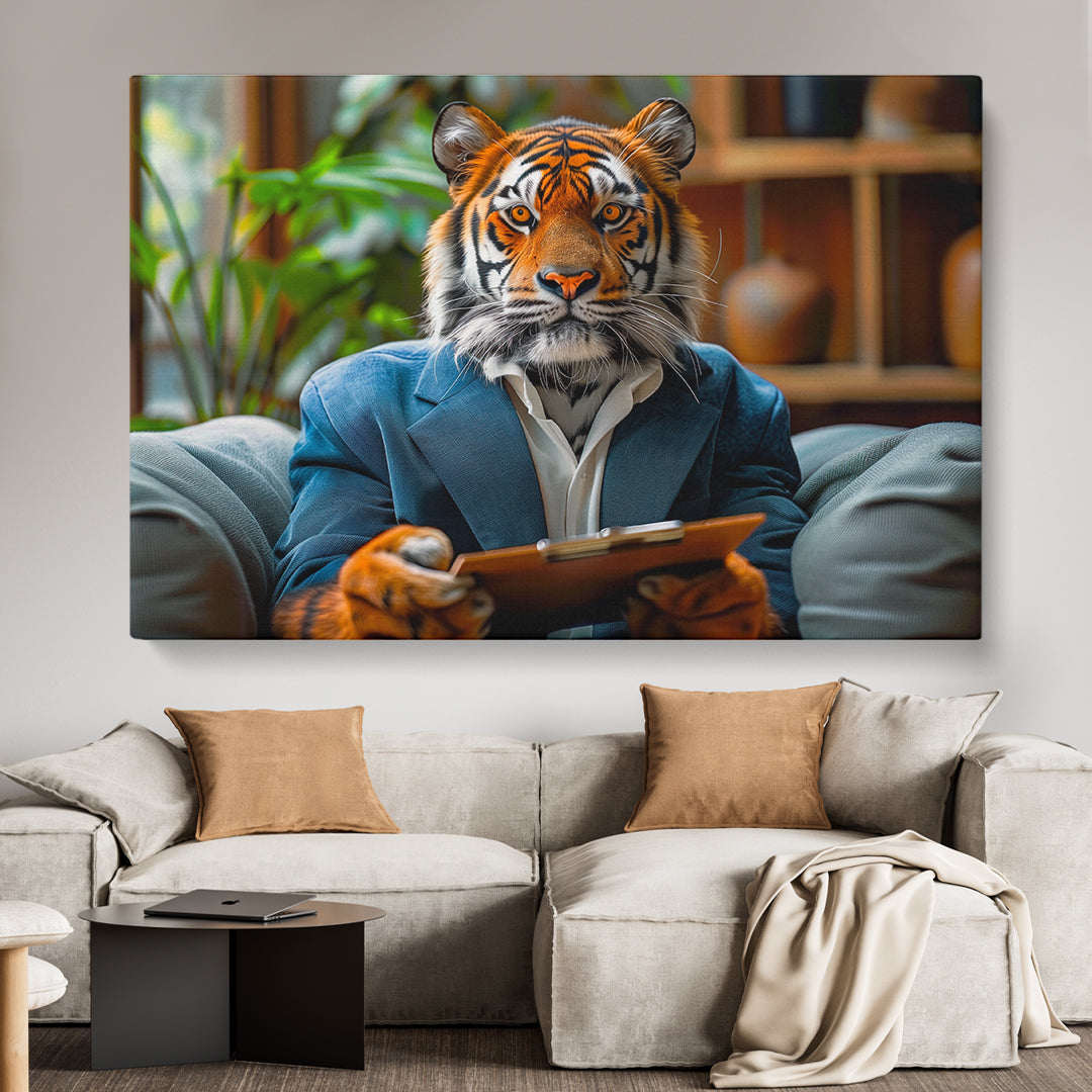 Tiger Therapist Animals Canvas Print Artesty