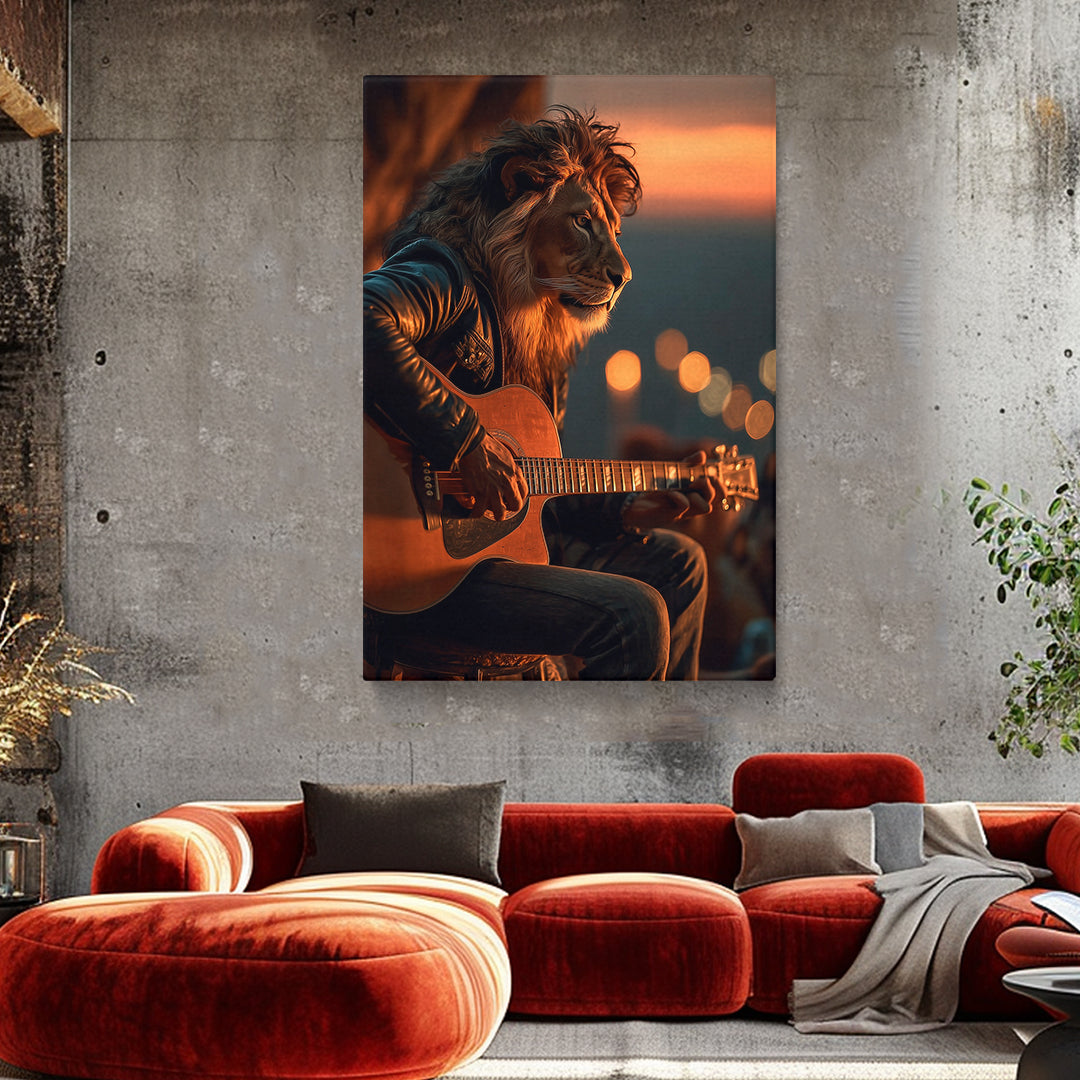 Lion Guitarist Canvas Prints Artesty