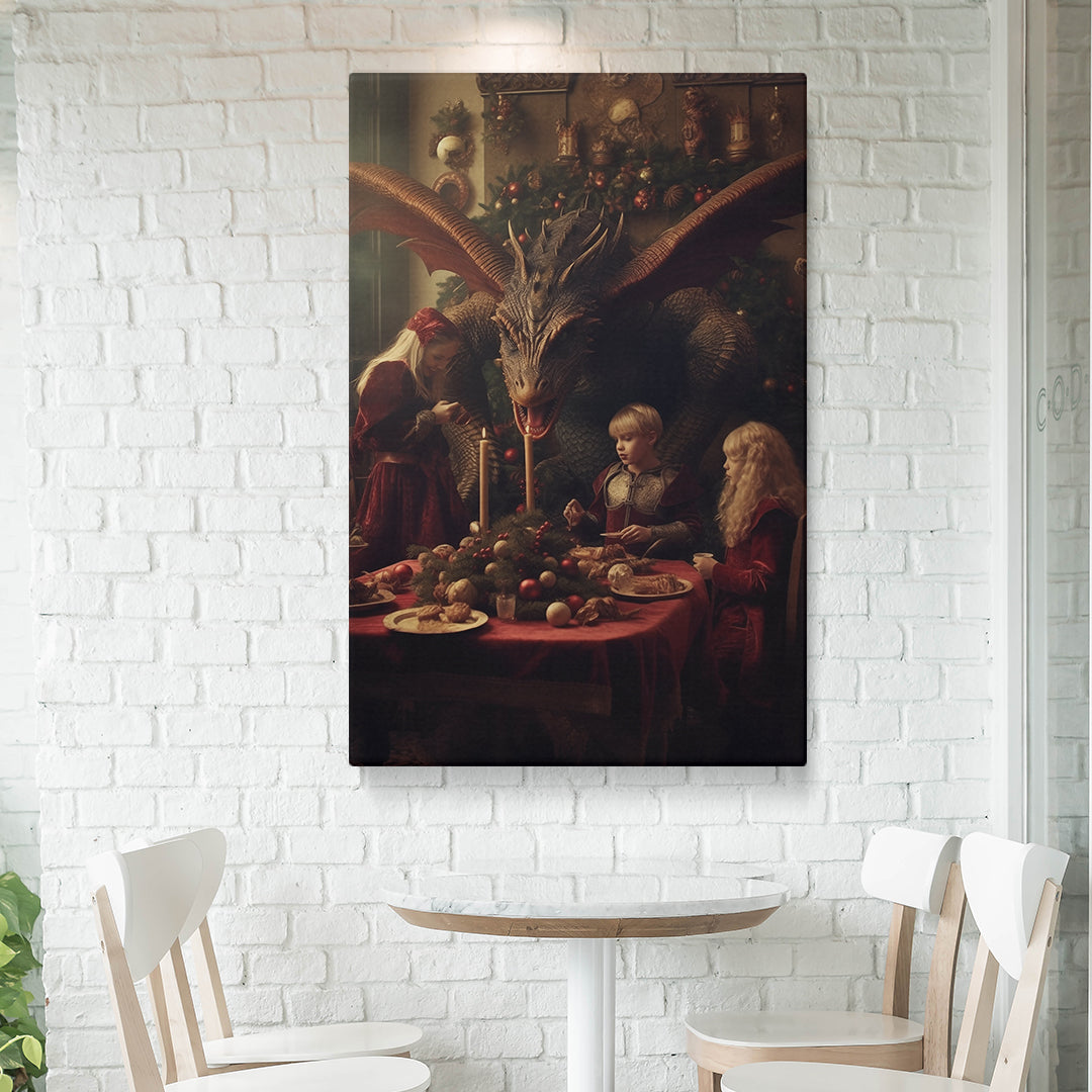 Medieval Dragon Christmas Feast Canvas Prints Artesty