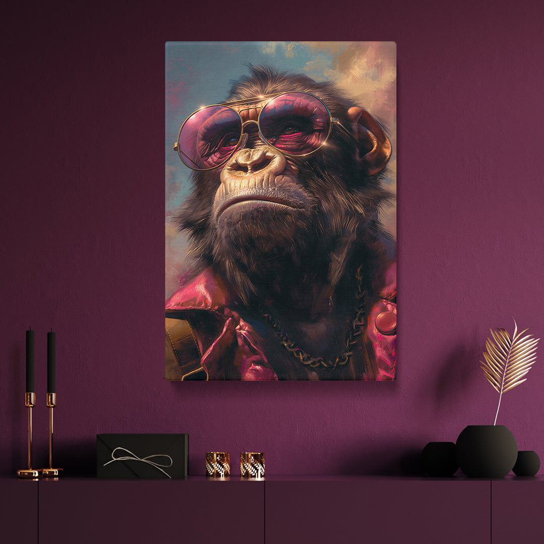 Stylish Monkey Wearing Sunglasses Canvas Prints Artesty