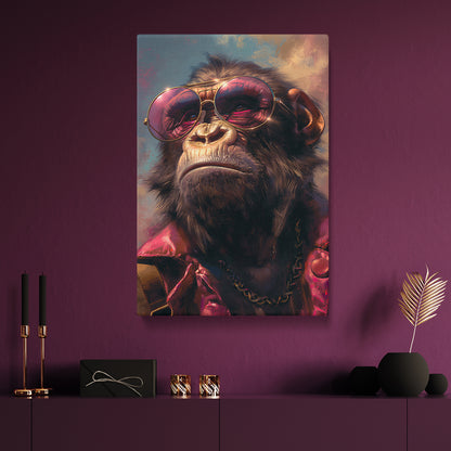 Stylish Monkey Wearing Sunglasses Canvas Prints Artesty