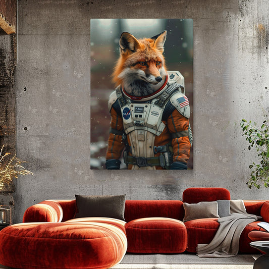 Astronaut Fox Portrait Canvas Prints Artesty