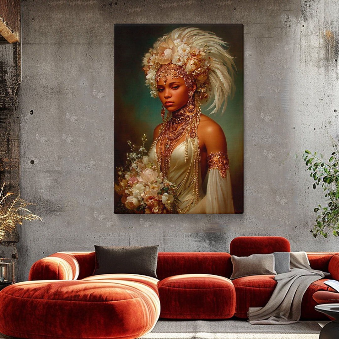 Royal African Goddess Portrait Canvas Prints Artesty