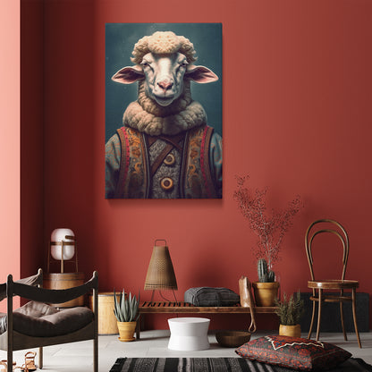 Sheep in Traditional Attire Canvas Prints Artesty   