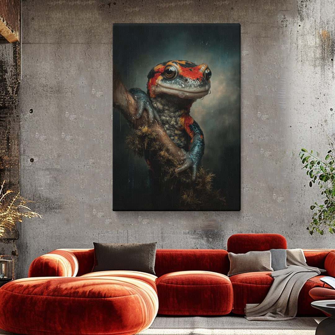 Triton Salamander in Rainforest Canvas Prints Artesty