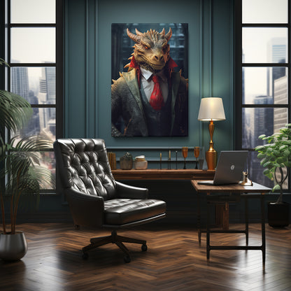 Charming Dragon Gentleman Canvas Prints Artesty 1 Panel 24"x36" 