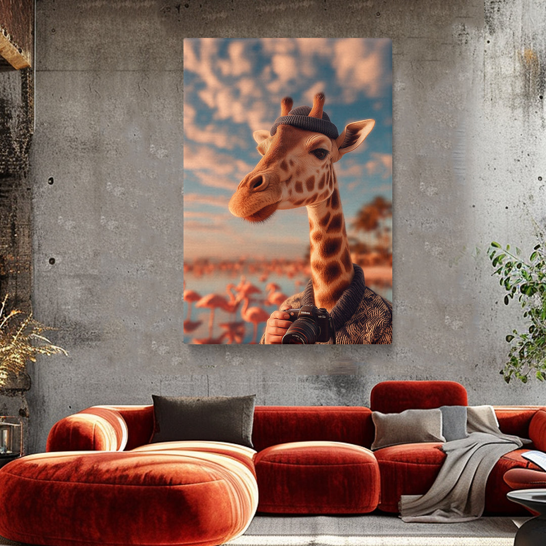 Photographer Giraffe Canvas Prints Artesty