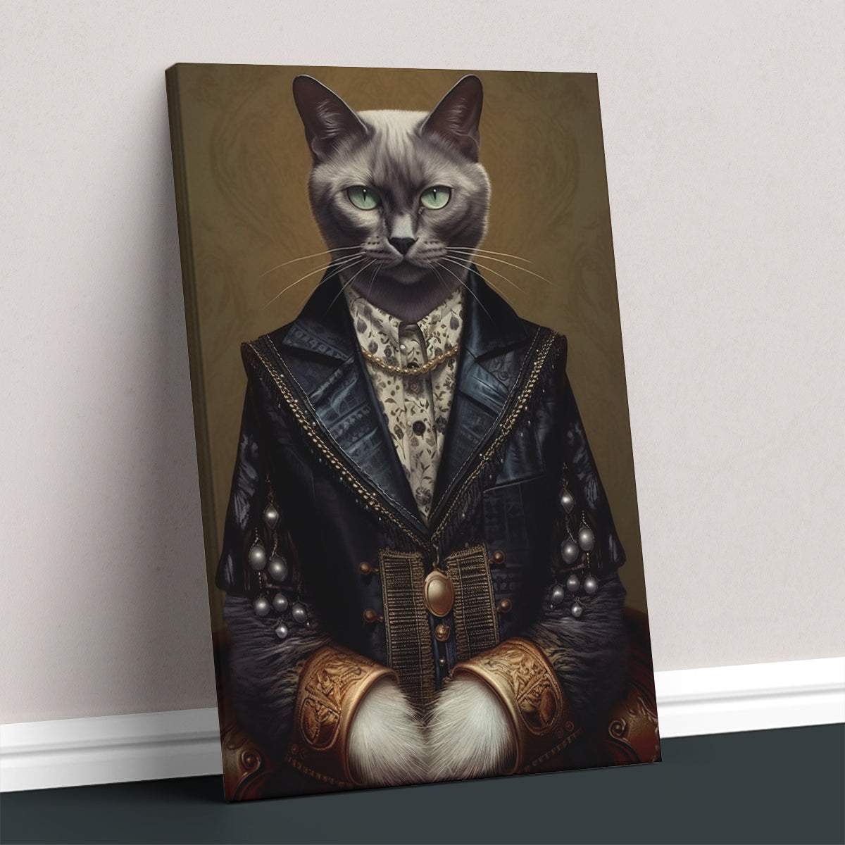 Cat with Elegant Outfit Canvas Prints Artesty 1 Panel 16"x24"