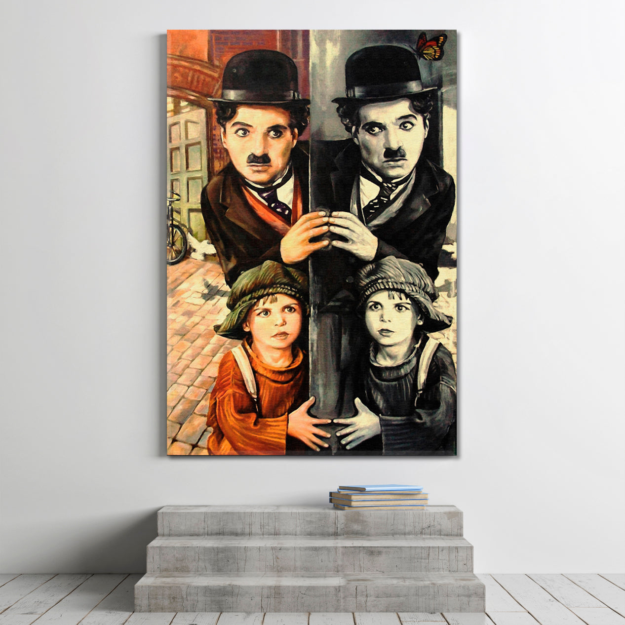 Charlie Chaplin Celebs Canvas Print Artesty   