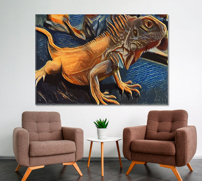 IGUANA Beautiful Reptile Lizards Animals Canvas Print Artesty   