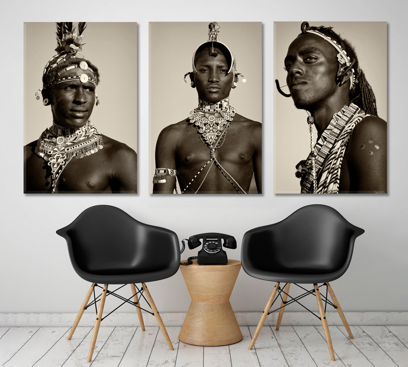 ARCHERS Tribal Warriors African Style Canvas Print Artesty   